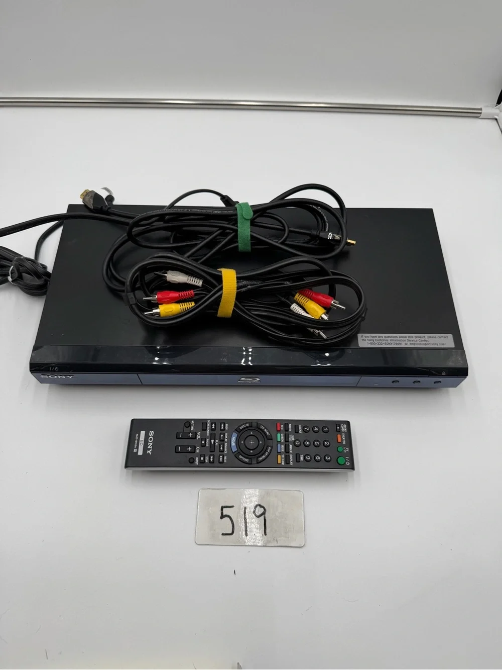 Sony BDP-S350 Blu-ray DVD Player HDMI Remote Tested Works w/ HDMI AV Cables